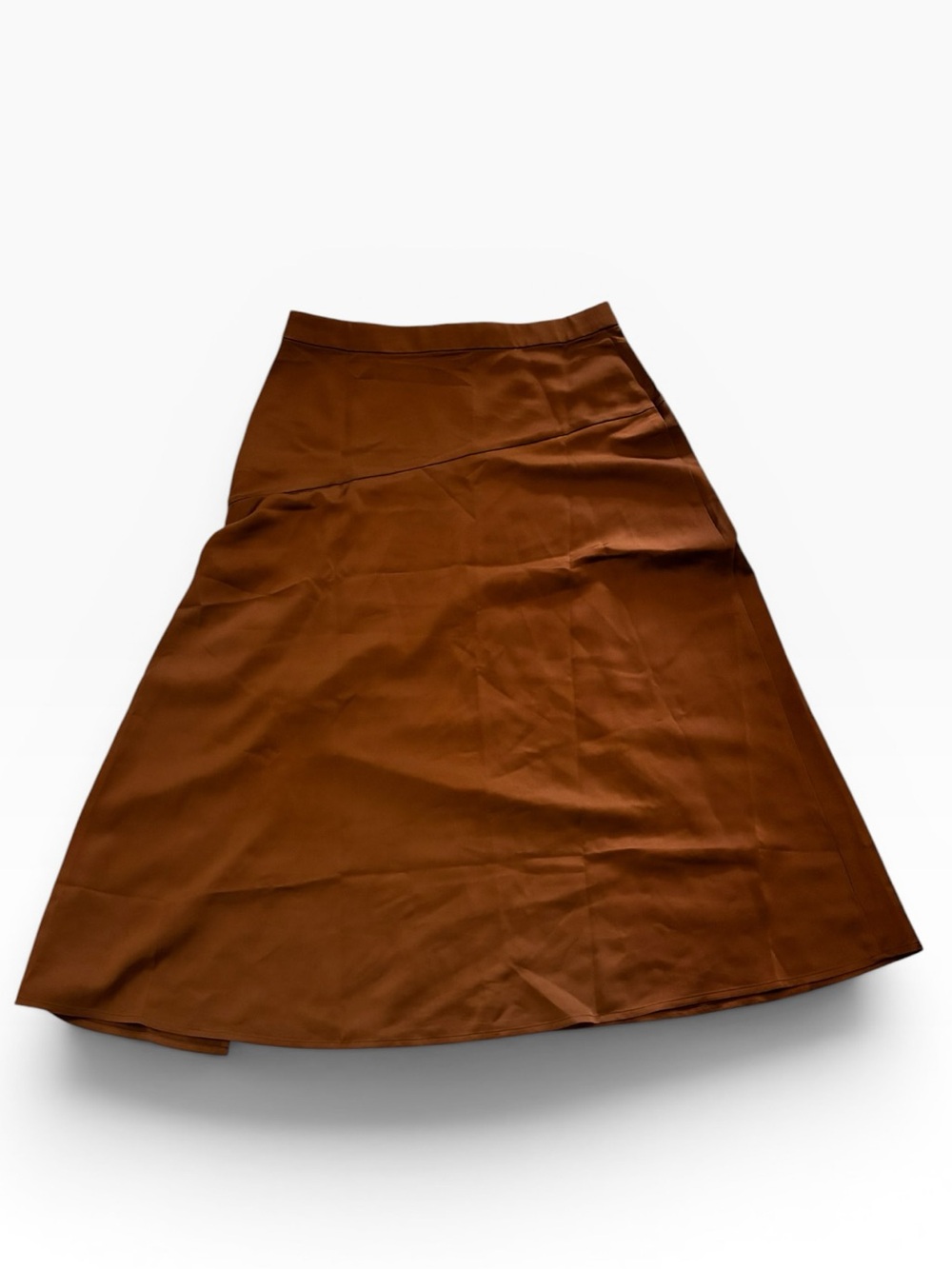 J. Crew Brown A-Line Midi Skirt